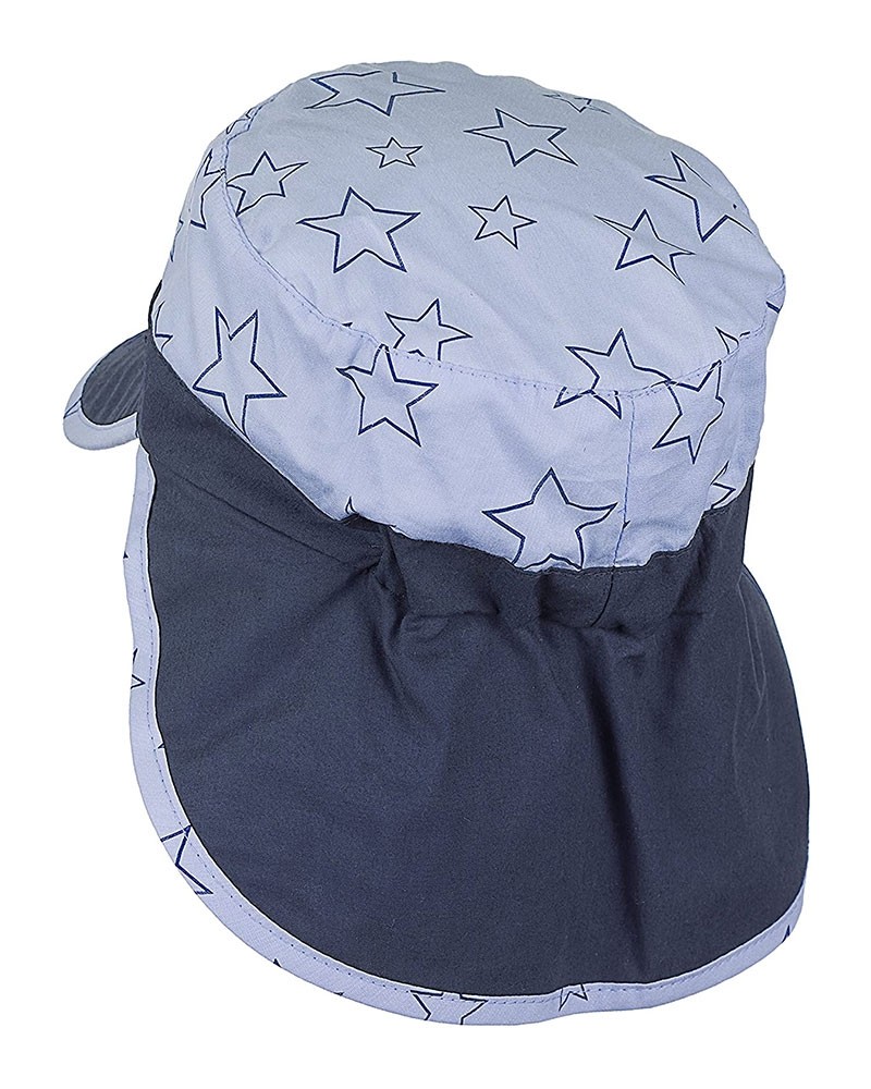 Schirmmütze für Jungen mit Nackenschutz und Sternenmotiv