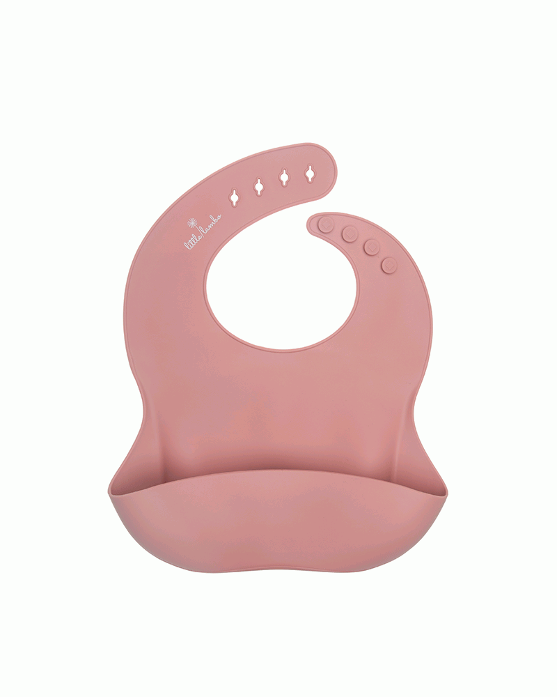 Silikonlätzchen - Silicone Bib - Rose Dawn