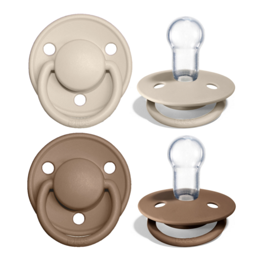 Vanilla & Dark Oak Silicone - Bibs de Lux (0-36m)